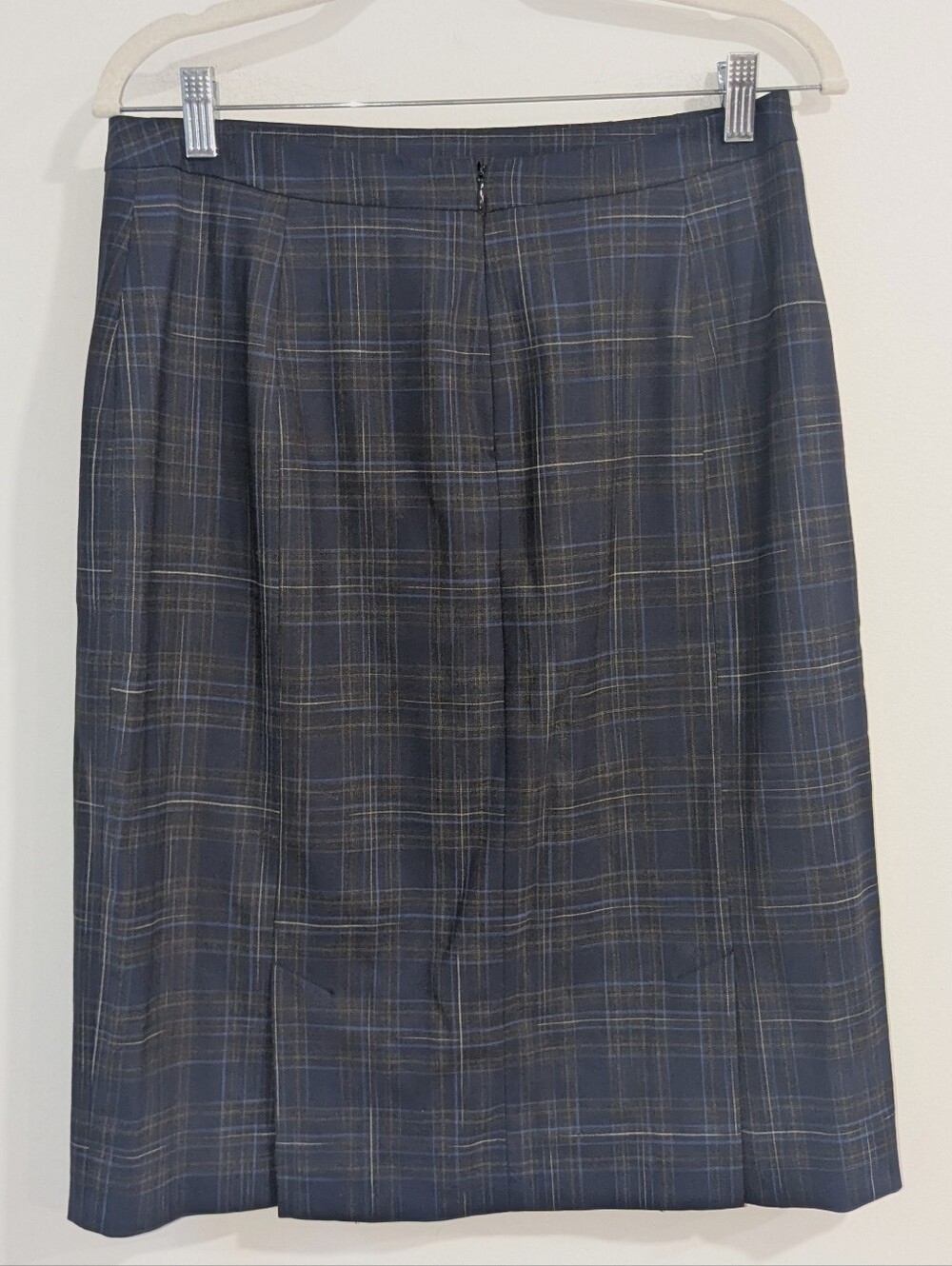 M.M. Lafleur The Cobble Hill Skirt Blue Plaid - Picture 2 of 6